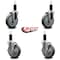 Service Caster 5'' Gray Poly Wheel Swivel 1-1/4'' Expanding Stem Caster Set 2 Brakes, 4PK SCC-EX20S514-PPUB-2-TLB-2-114 - alternate 4